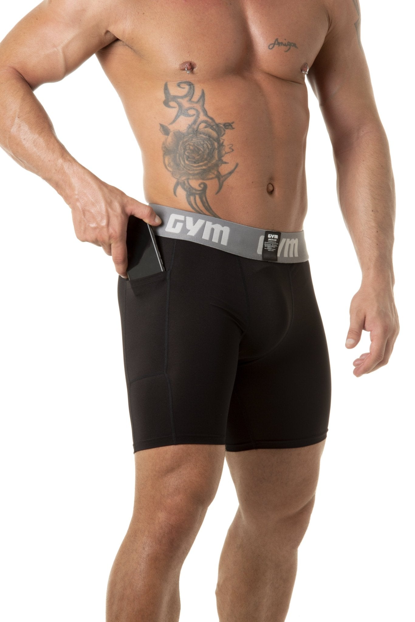 GYM Compression Short with Phone Pocket