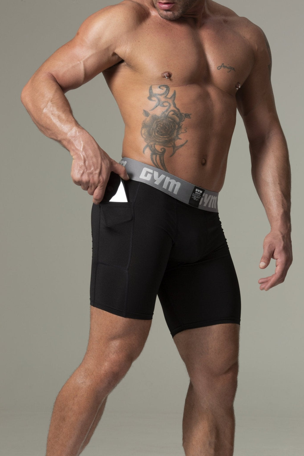 GYM Compression Short with Phone Pocket